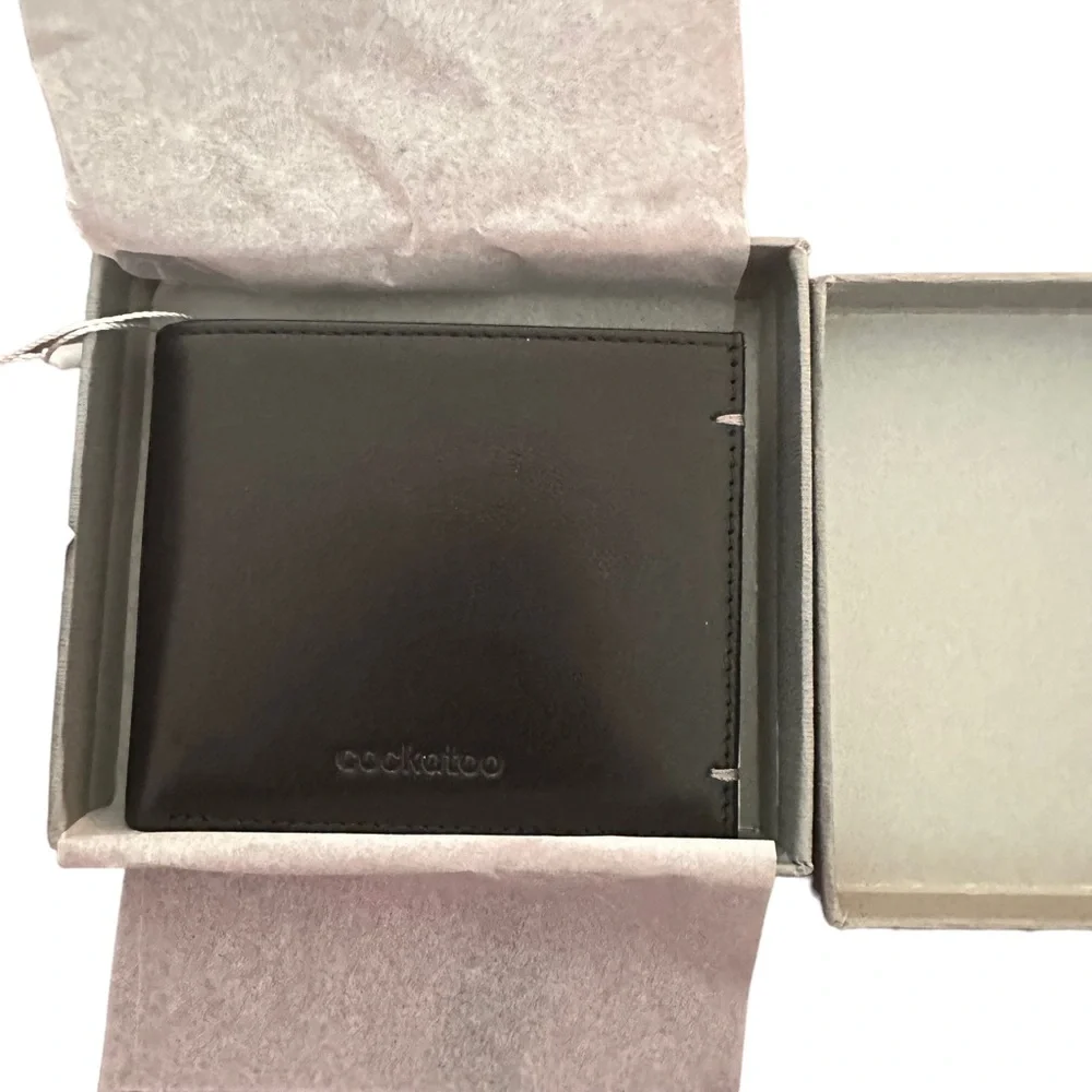 New Cockatoo Napa black leather wallet